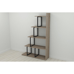 Етажерка Ferrum-decor Стелла 1600x1020x300 Чорний метал ДСП Дуб Сонома Трюфель (STEL005) Енергодар