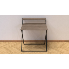 Стол трансформер Компакт 2 Ferrum-decor 750x790x720 Черный металл ДСП Дуб Сонома Трюфель 16 мм (KOM205) Дніпро