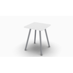 Табурет кухонный Ferrum-decor 430x320x320 Серый металл ДСП Белый 16 мм (TAB015) Обухов