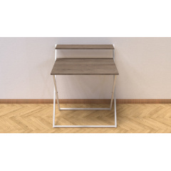 Стол трансформер Компакт 2 Ferrum-decor 750x790x720 Белый металл ДСП Дуб Сонома Трюфель 16 мм (KOM212) Дніпро