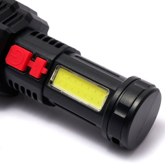 Фонарь ручной аккумуляторный Flashlight 5 LED+COB F-T25 панель индикация заряда чёрный FLC500 Харьков