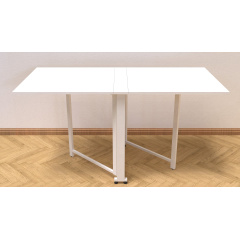 Стол-книжка трансформер Орион 2 Ferrum-decor 750x1520x730 Белый металл ДСП Белый 16 мм (ORI208) Костопіль
