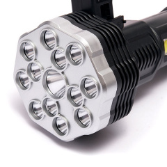 Фонарь ручной аккумуляторный Multifunction Work Lights-913 с ручкой USB зарядка 13 LED+COB Чёрный LS-005 Вишневое
