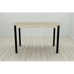 Стол кухонный Ferrum-decor Марио 75x120x70 Черный ДСП Сонома 16мм (MAR0011) Славянск
