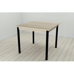 Стол кухонный Ferrum-decor Агата 75x80x80 Черный ДСП Сонома 16мм (AGA0018) Кушугум