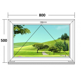 Вікно металопластикове одностулкове Steko 800х500 мм