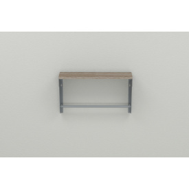 Полиця настінна Ferrum-decor Світ 300x600x150 метал Сірий ДСП Сонома Трюфель 16 мм (SVI0040)