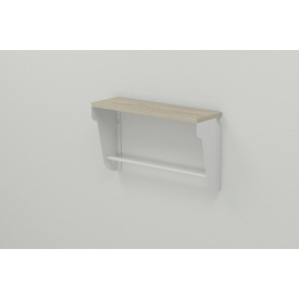 Полка настенная Ferrum-decor Свит 300x700x150 металл Белый ДСП Сонома 16 мм (SVI0053)