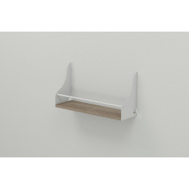 Полка настенная Ferrum-decor Изи 260x700x150 металл Белый ДСП Сонома Трюфель 16 мм (IZI0054)