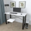 Письменный стол Ferrum-decor Драйв 750x1000x600 Черный металл ДСП Белый 16 мм (DRA001) Балаклея