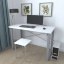 Письменный стол Ferrum-decor Драйв 750x1400x600 Серый металл ДСП Белый 32 мм (DRA176) Житомир