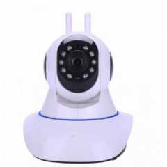 Бездротова Веб камера Онлайн Відеоняня з нахилом та панорамуванням WiFi Smart Net Camera Q6S з двома антенами Камера відеоспостереження з мікрофоном та зворотним зв'язком Обухів
