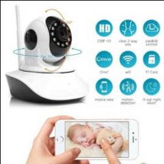 Бездротова Веб камера Онлайн Відеоняня з нахилом та панорамуванням WiFi Smart Net Camera Q6S з двома антенами Камера відеоспостереження з мікрофоном та зворотним зв'язком Обухів