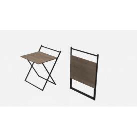 Стол трансформер Компакт 1 Ferrum-decor 750x790x720 Черный металл ДСП Дуб Сонома Трюфель 16 мм (KOM105)