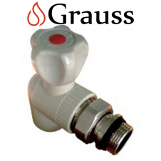 Grauss Кран радіаторний кутовий кульовий 25x3/4"н з антипротечкою Німеччина