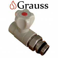 Grauss Кран радіаторний прямий кульовий 20x1/2"н з антипротечкою Німеччина