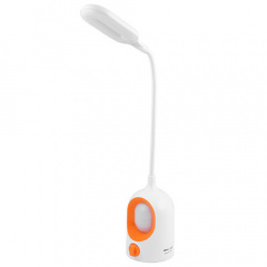 Настольная аккумуляторная лампа Small Sun ZY-E3 с АКБ и ночник White на гибкой ножке Оріхів