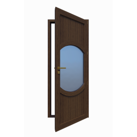 Металлопластиковые двери Виконда Классик 5 камер цвет орех