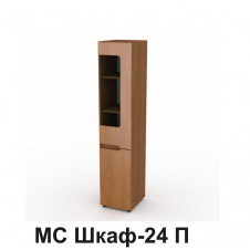 Шафа Компаніт МС 24 П зі склом 1950x464x400 мм дуб сонома