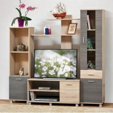 Стенка для гостиной Мир мебели Виннер 1 178x170x44 см дуб сонома дакар