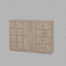 Комод Компанит Комод-8+1 1202x850x390 дуб Сонома