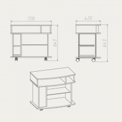 Тумба під ТВ Компаніт Амбасадор 720x640x420 бук Хуст