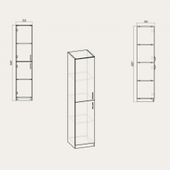 Книжный шкаф Компанит КШ-13 1587x366x350 мм ольха Киев