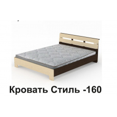 Кровать Компанит Стиль 160 2133x1644x766 мм Ромны