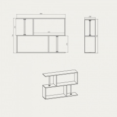 Полка навесная Компанит П-9 яблоня Вараш