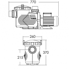 Насос Emaux EPH200 (220В, 27.5 м3/ч, 2HP) Киев