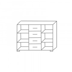 Комод Сокме Рио 1200 87x120x43 см сонома/мокка Покровск