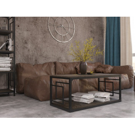 Стол Металл-Дизайн журнальный серия Квадро 470х1100х500 мм черный бархат