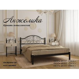 Кровать Металл-Дизайн Анжелика 1900(2000)х1600 мм черный бархат