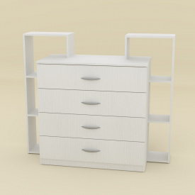 Комод-4-2 Компаніт 1300х1100х470 мм німфея альба