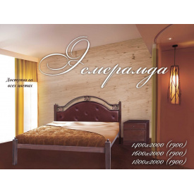 Ліжко Метал-Дизайн Есмеральда 1900(2000)х1800 мм чорний оксамит