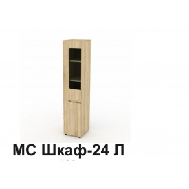 Шафа Компаніт МС 24 Л зі склом 1950x464x400 мм дуб сонома