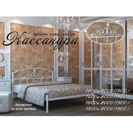 Кровать Металл-Дизайн Кассандра 1900(2000)х1200 мм черный бархат