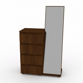 Комод дзеркало Компаніт 1000х1660х450 мм горіх