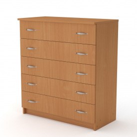 Комод-5П Компаніт 803х891х380мм бук