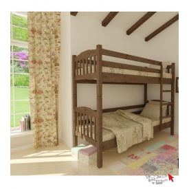 Ліжко двоярусне Мебигранд Бай-Бай без ящиків 900x1900 мм вільха