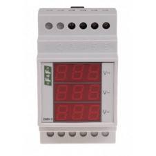 Трехфазный вольтметр F&F DMV-3 230В AC