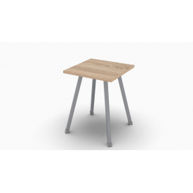 Табурет кухонный Ferrum-decor 430x320x320 Серый металл ДСП Дуб Сонома 16 мм (TAB018)