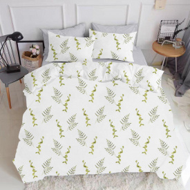 Півтораспальна підковдра Cosas GREEN FOLIAGE Ранфорс 160х220 см Зелений