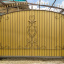Ворота металические сварные с коваными элементами закрытые Legran Николаев
