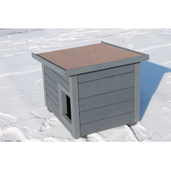 Будка для собак полностью утеплена войлоком Bud 3015 графит 50х60х60 см Киев