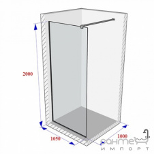 Душевая кабина Weston WP0 1050x1000x2000 polish/прозрачное стекло