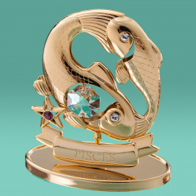 Декоративная фигурка знак зодиака Crystocraft Рыбы 11,5 см Gold SK16963