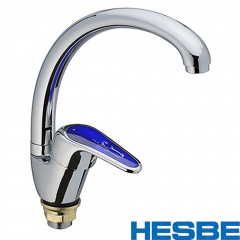 Смеситель для кухни Ухо на гайке HESBE MAGIC Chr-777 BLUE (nut) Ужгород