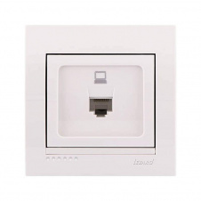 Компьютерная розетка Lezard Deriy RJ45 5 категория Белая (702-0202-139)