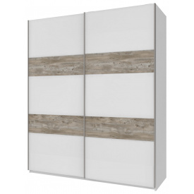 Шкаф купе L-Caiser Doros Белый / Белый вставки Клондайк 2 ДСП 180х60х213 (42004001)